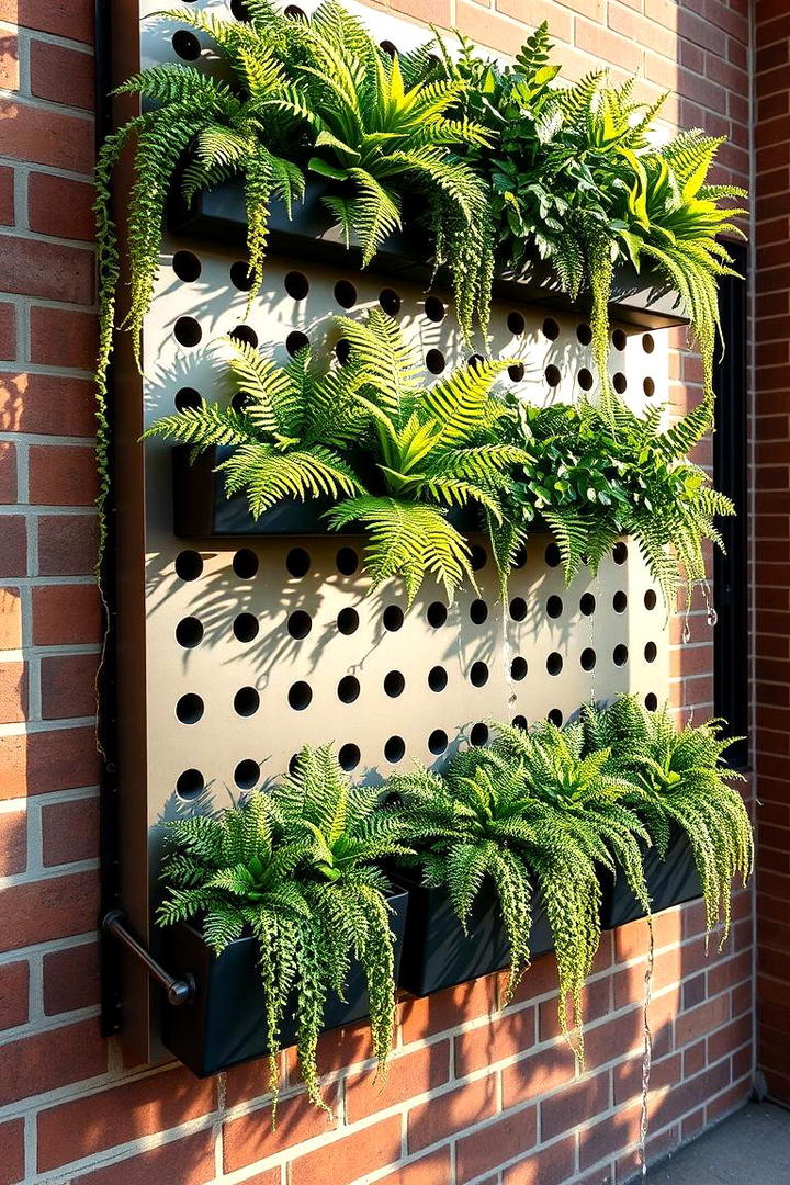 Vertical Garden Backdrop - 30 Brown Brick Exterior Home Ideas