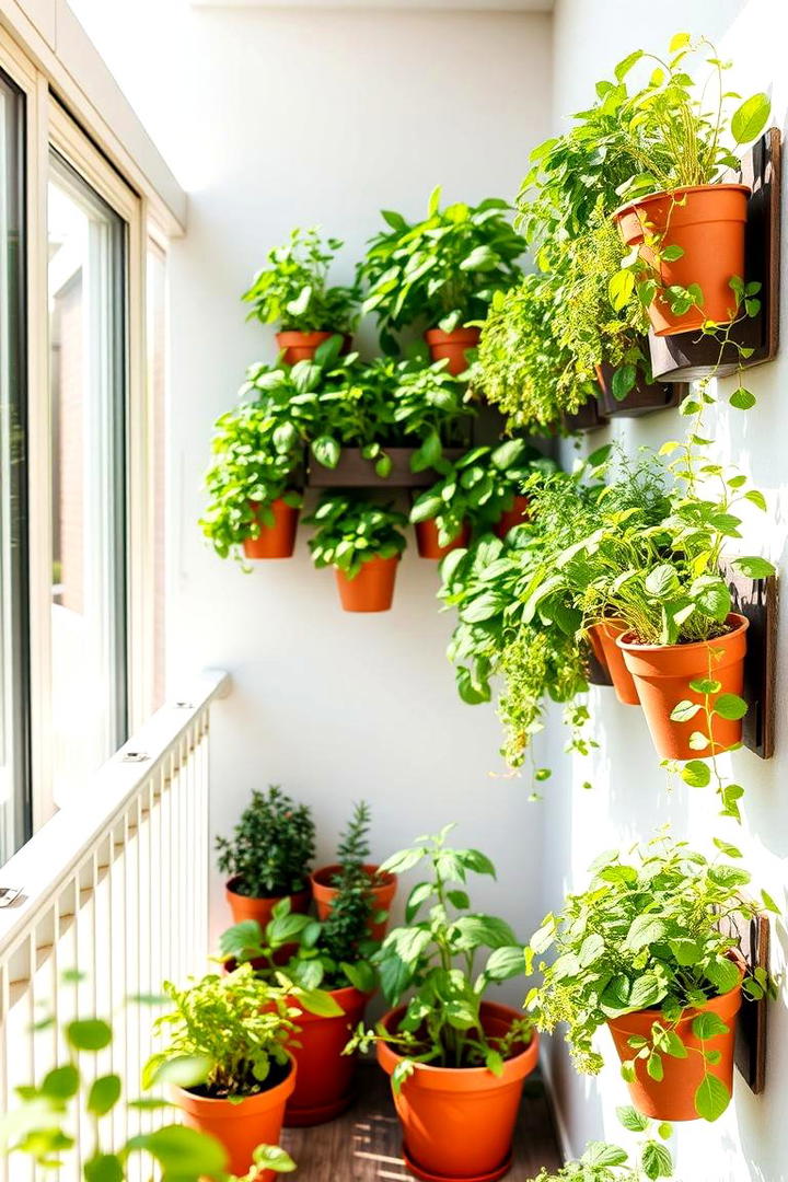 Vertical Herb Garden - 21 Balcony Garden Ideas