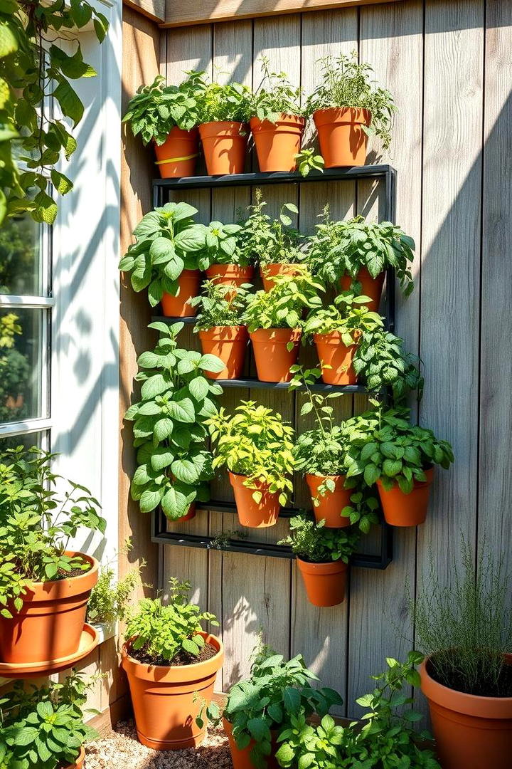 Vertical Herb Oasis - 21 Corner Garden Ideas