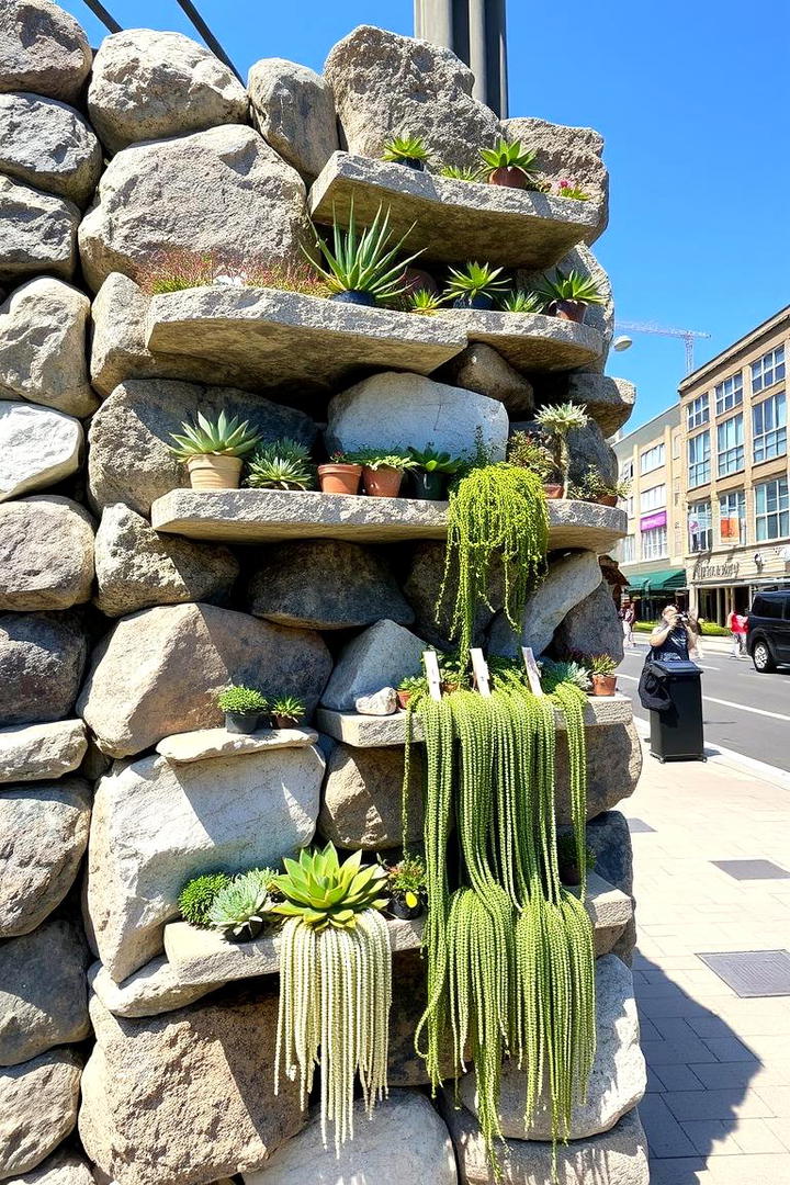 Vertical Rock Garden Display - 21 Rock Garden Ideas