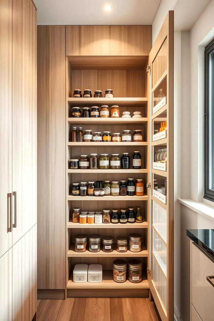 Vertical Shelf Organization - 21 Larder Cupboard and Pantry Ideas for Your Kitchen