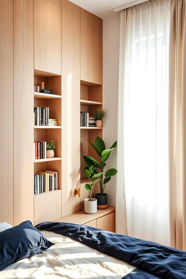 Vertical Shelving Systems - 30 small guest room ideas