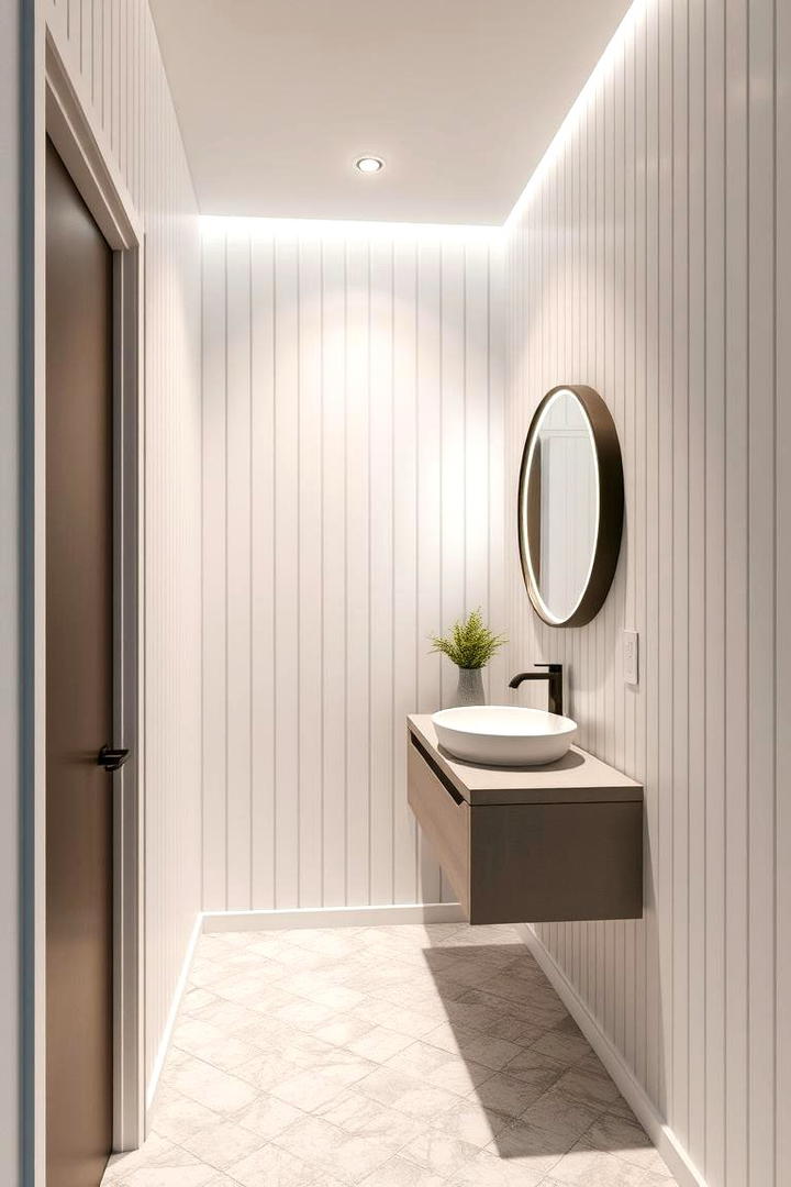 Vertical Shiplap Illusion - 21 shiplap bathroom ideas