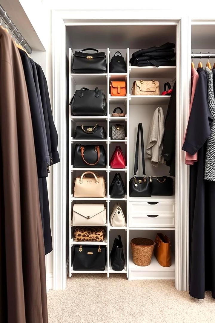 Vertical Storage Tower - 17 Purse Storage Ideas