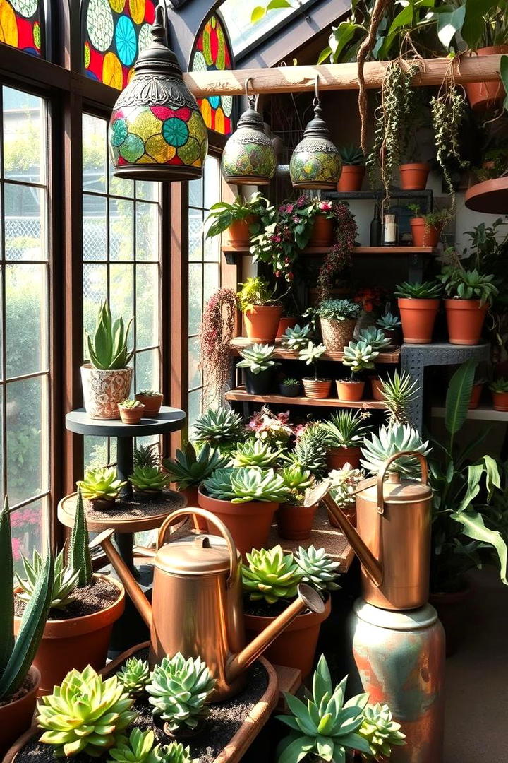 Vibrant Botanical Sanctuary - 30 Greenhouse and Shed Combo Ideas