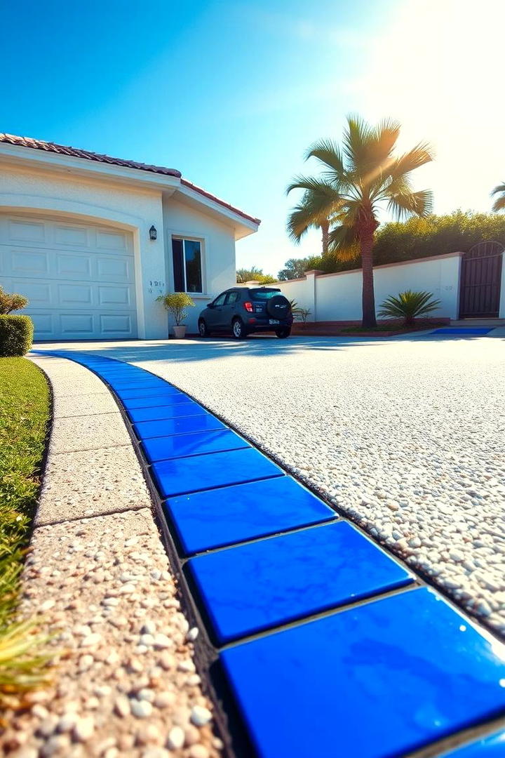 Vibrant Color Accents - 30 Driveway Landscape Ideas