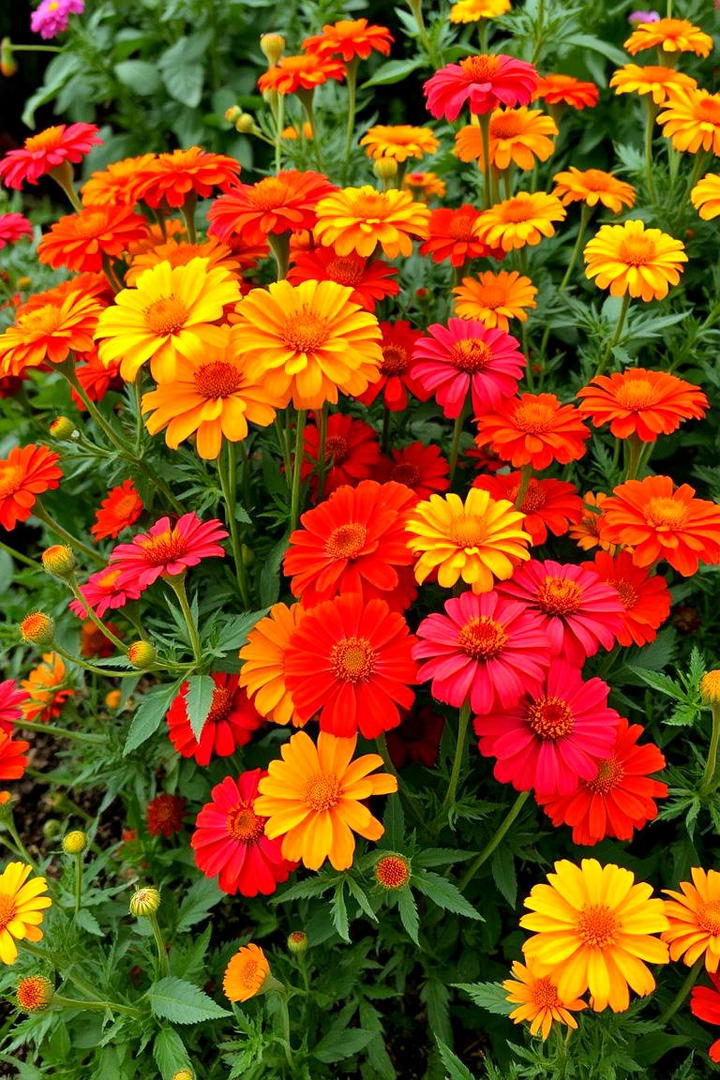 Vibrant Color Burst Corner - 21 Corner Garden Ideas