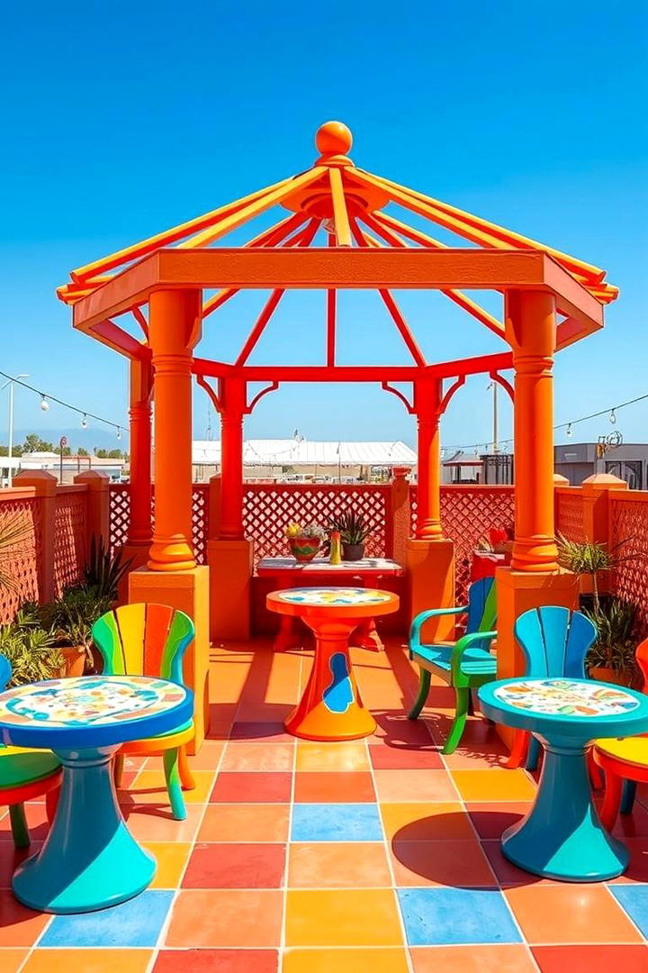 Vibrant Color Burst - 21 patio with a gazebo ideas