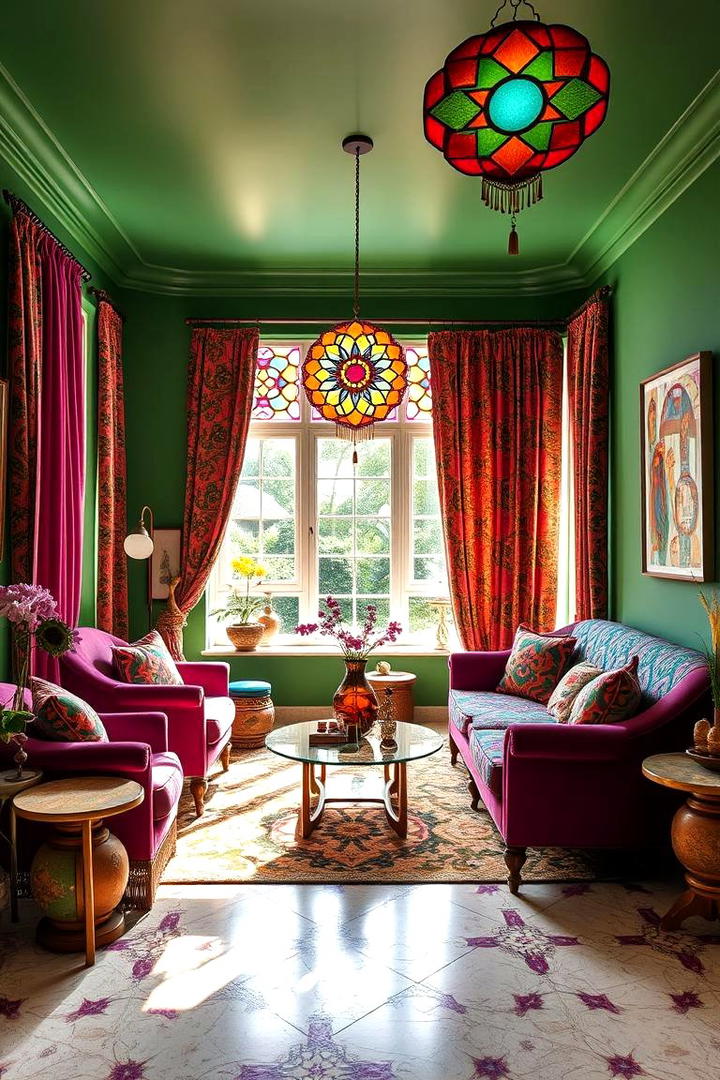 Vibrant Color Palettes - 30 Boho Living Room Ideas