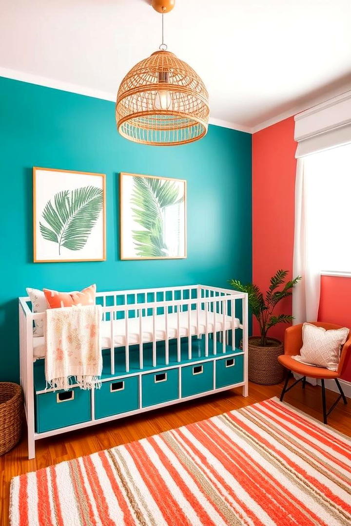 Vibrant Coral Pop - 30 Nursery Color Ideas