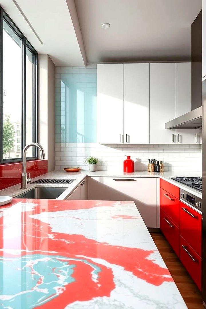 Vibrant Countertop Accents - 21 Colorful Kitchen Ideas