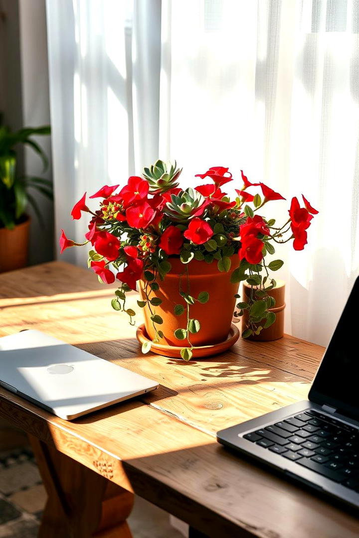 Vibrant Desktop Planter - 30 Desk Decor Ideas