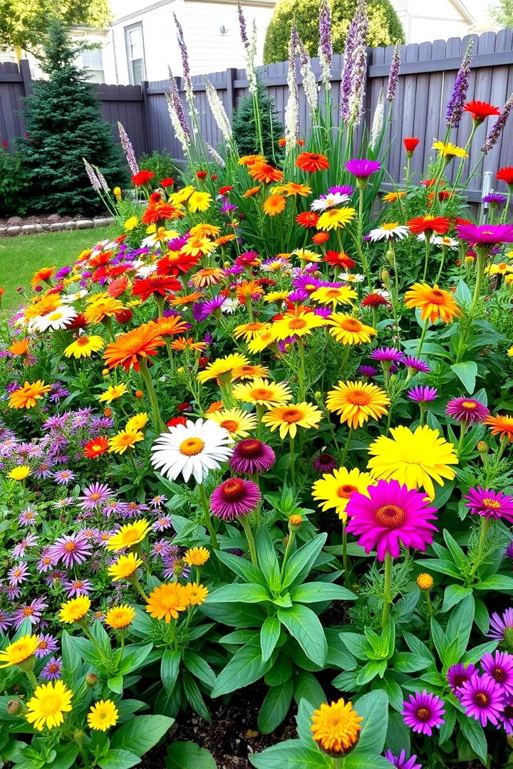 Vibrant Flower Bed - 21 Backyard Ideas