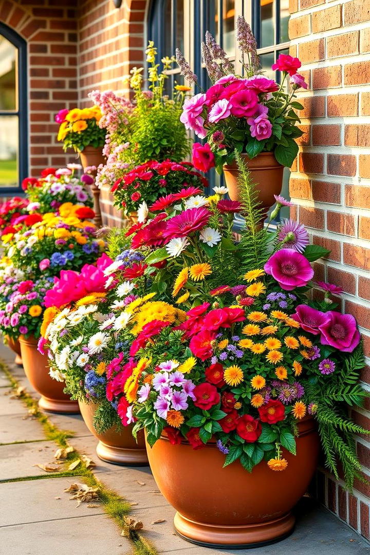 Vibrant Flower Display Container Garden - 21 Container Garden Ideas