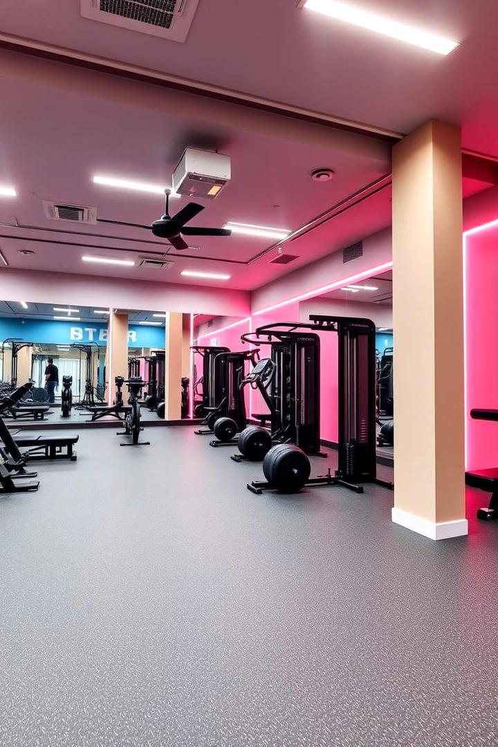 Vibrant Home Gym Setup - 30 Grey House With Black Trim