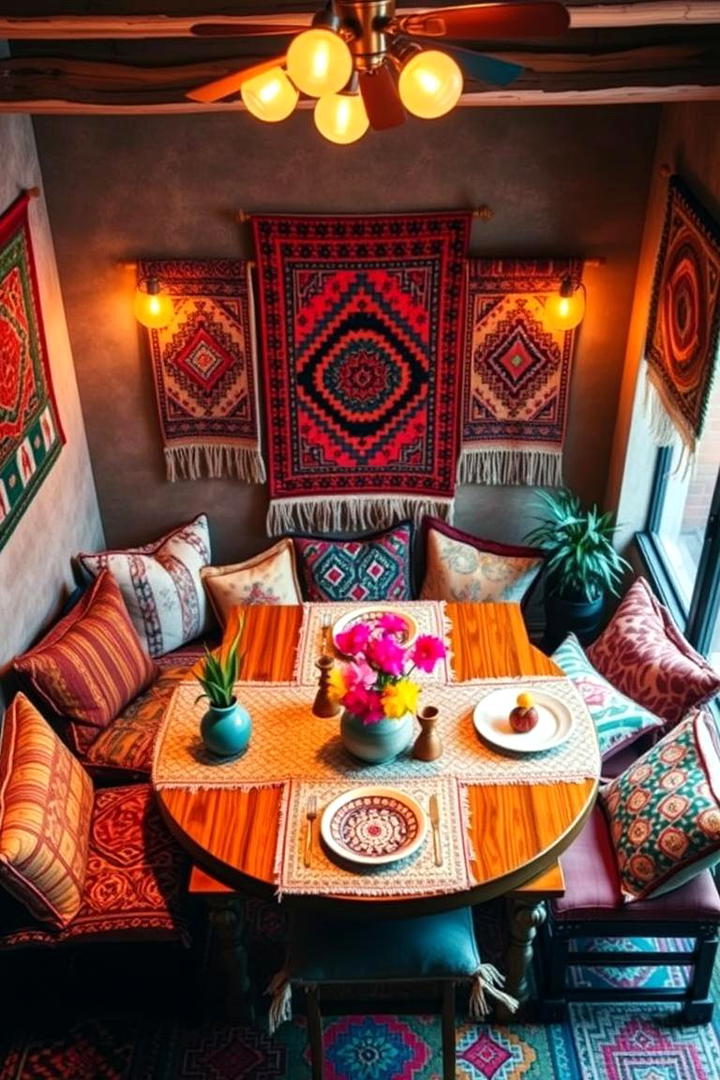 Vibrant Pattern Play - 30 Boho Dining Room Ideas