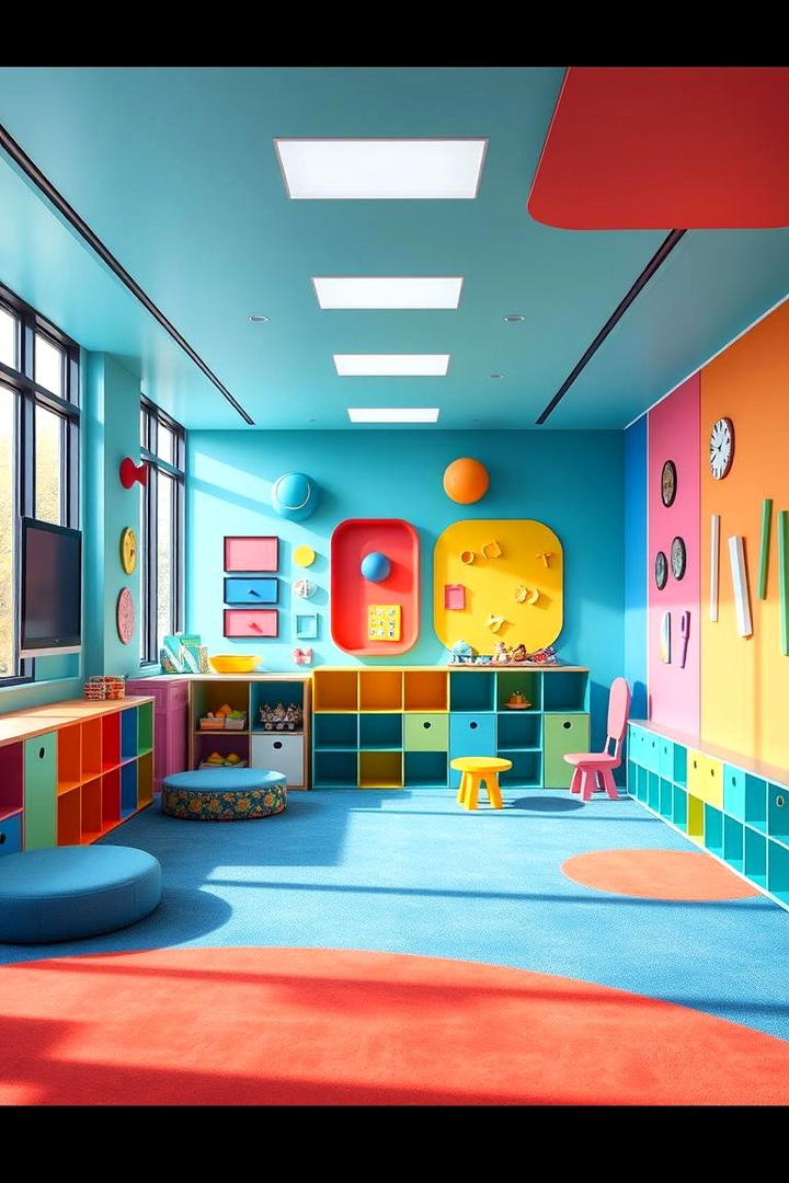 Vibrant Playroom Space - 21 Kids Room Ideas