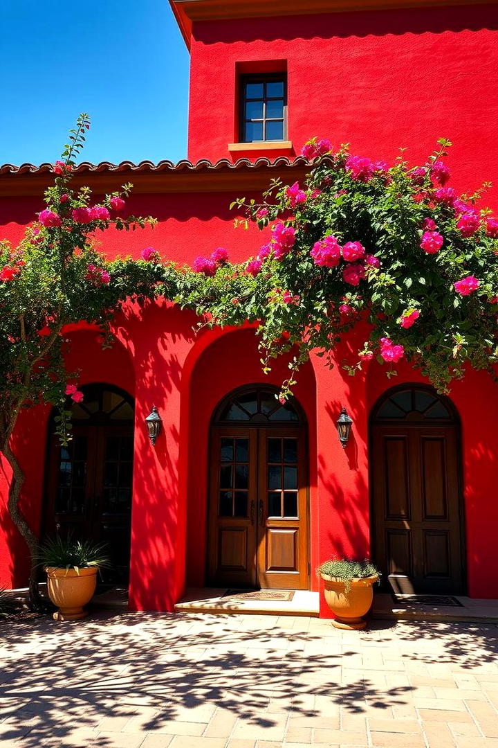 Vibrant Red Energy - 30 Stucco Colors for Home Exteriors