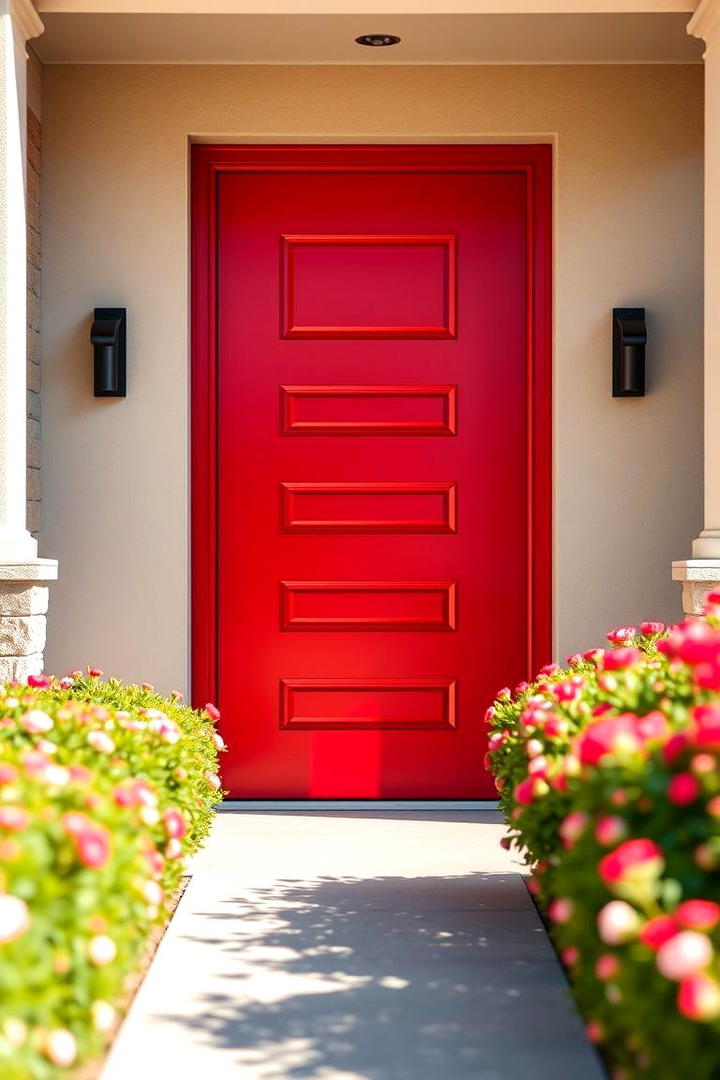 Vibrant Red Front Door - 21 Front Door Color Ideas