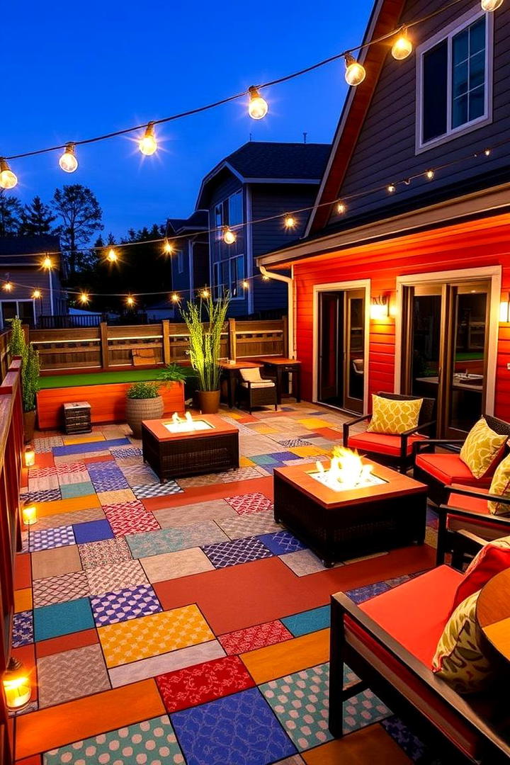 Vibrant Social Space Composite Deck - 30 Composite Deck Ideas