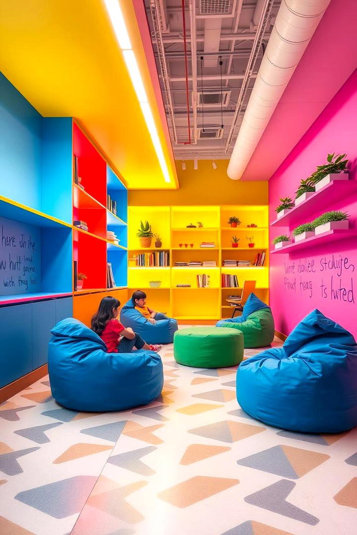 Vibrant Student Study - 30 Study Room Ideas