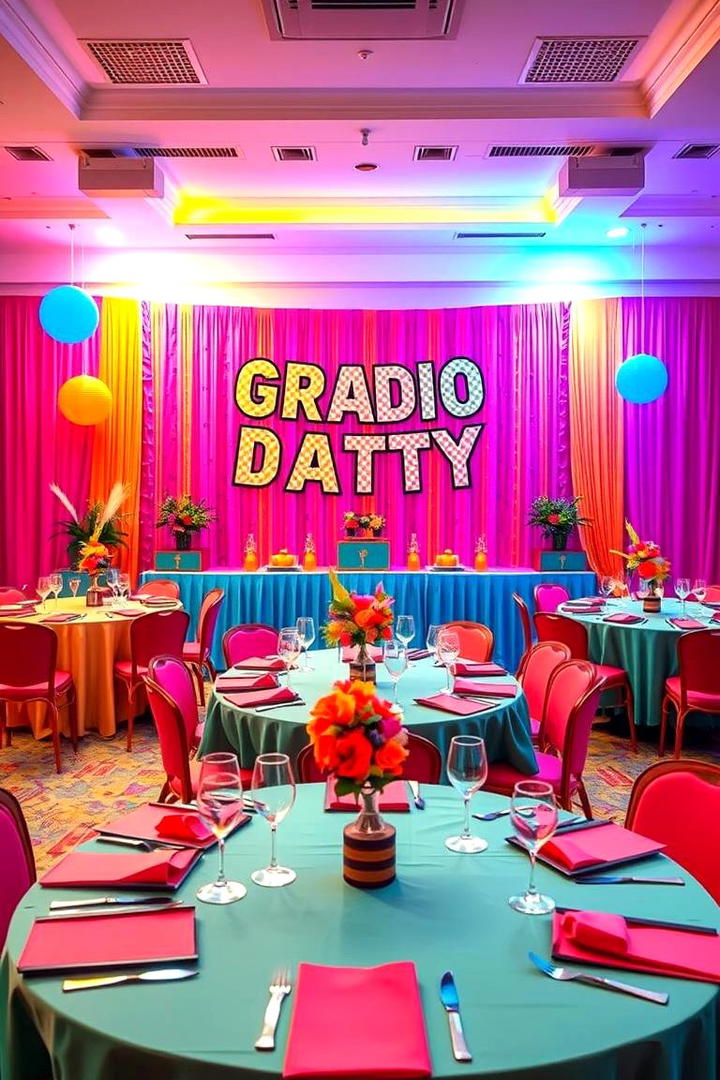 Vibrant Themed Color Graduation Party - 21 Graduation Party Ideas