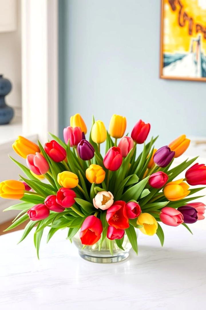 Vibrant Tulip Display - 21 Flower Centerpiece Ideas