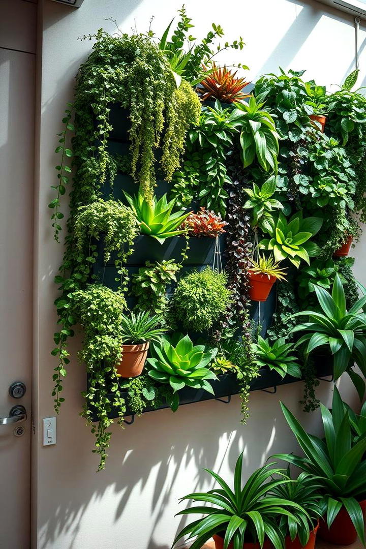 Vibrant Vertical Garden Wall - 21 Blank Wall Ideas