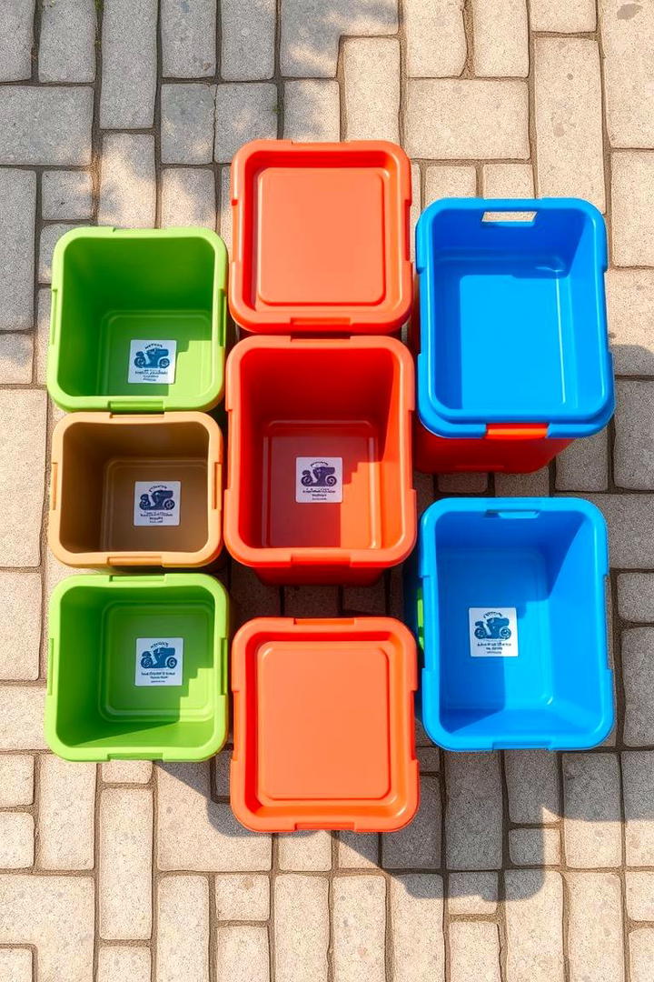 Vibrant Weatherproof Toy Bins - 30 Outdoor Toy Storage Ideas