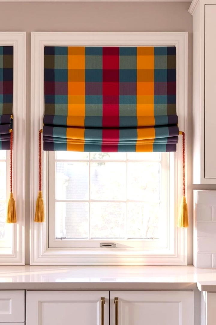 Vibrant Window Treatments - 21 Colorful Kitchen Ideas