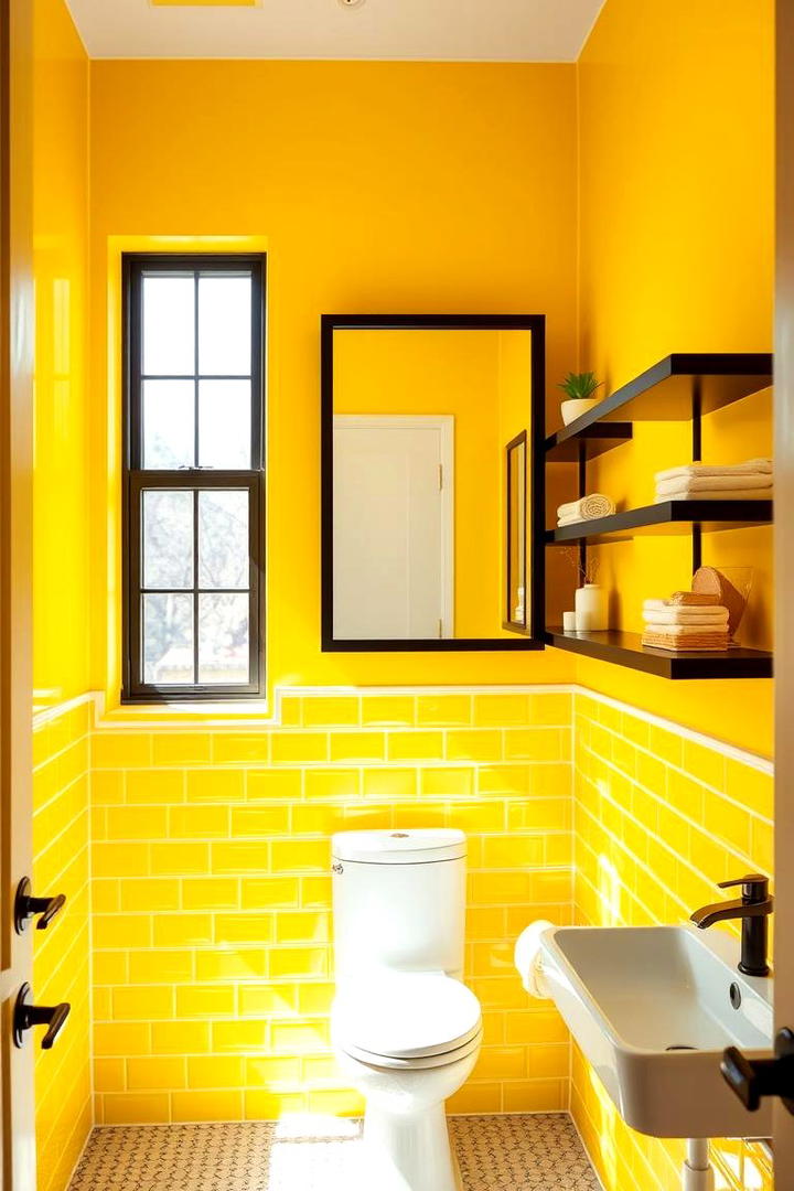 Vibrant Yellow Spark - 21 Bathroom Color Ideas