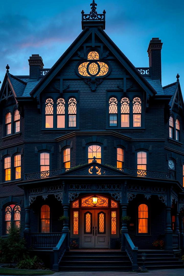 Victorian Revival Black Brick Facade - 30 Black Brick House Exteriors