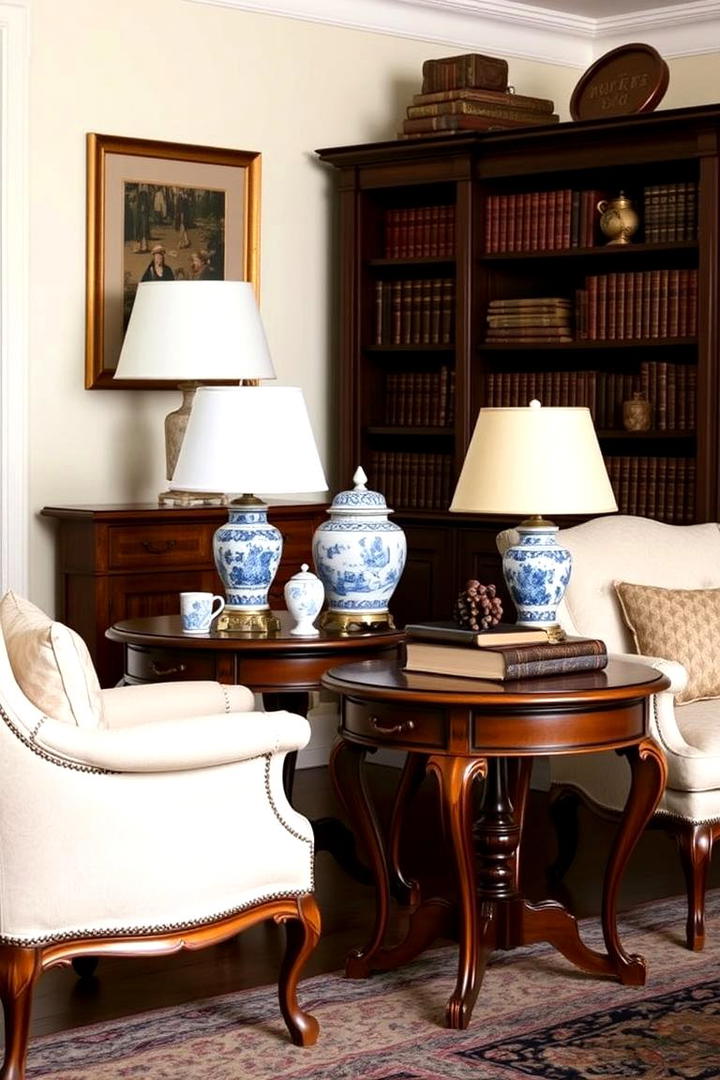 Vintage Accent Tables - 30 Traditional Living Room Ideas