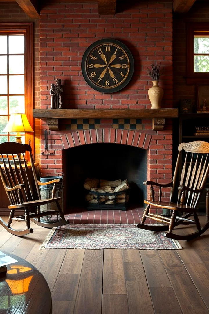 Vintage Americana Appeal - 21 Painted Brick Fireplace Ideas