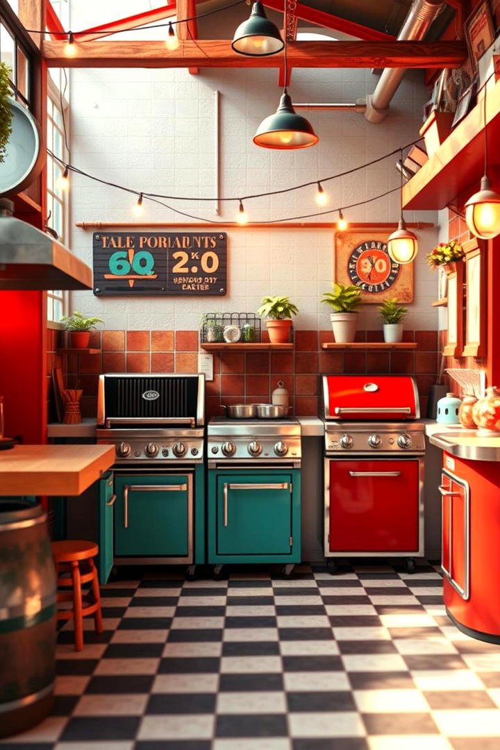 Vintage BBQ with Retro Charm - 21 bbq area ideas