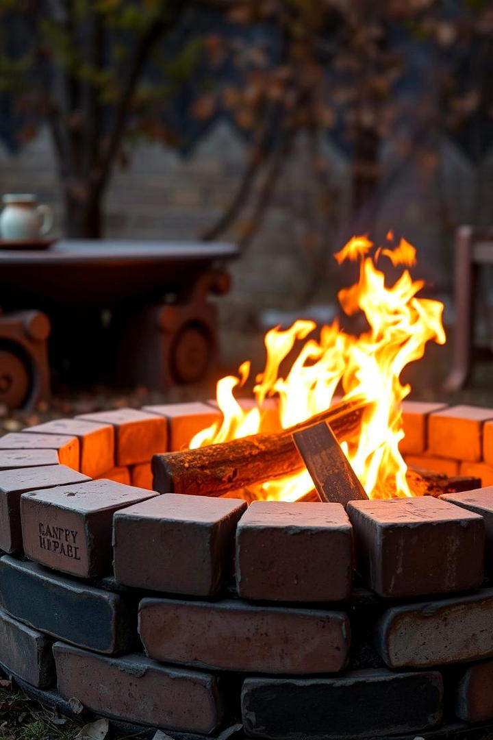 Vintage Brick Fire Pit - 30 Rustic Fire Pit Ideas