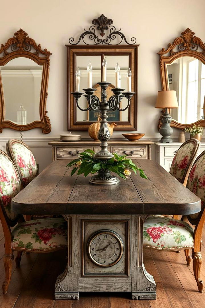 Vintage Centerpiece Magic - 21 French Country Dining Room Ideas