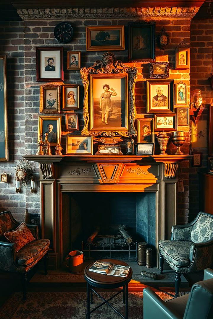 Vintage Charm Accents - 21 Fireplace Decor Ideas