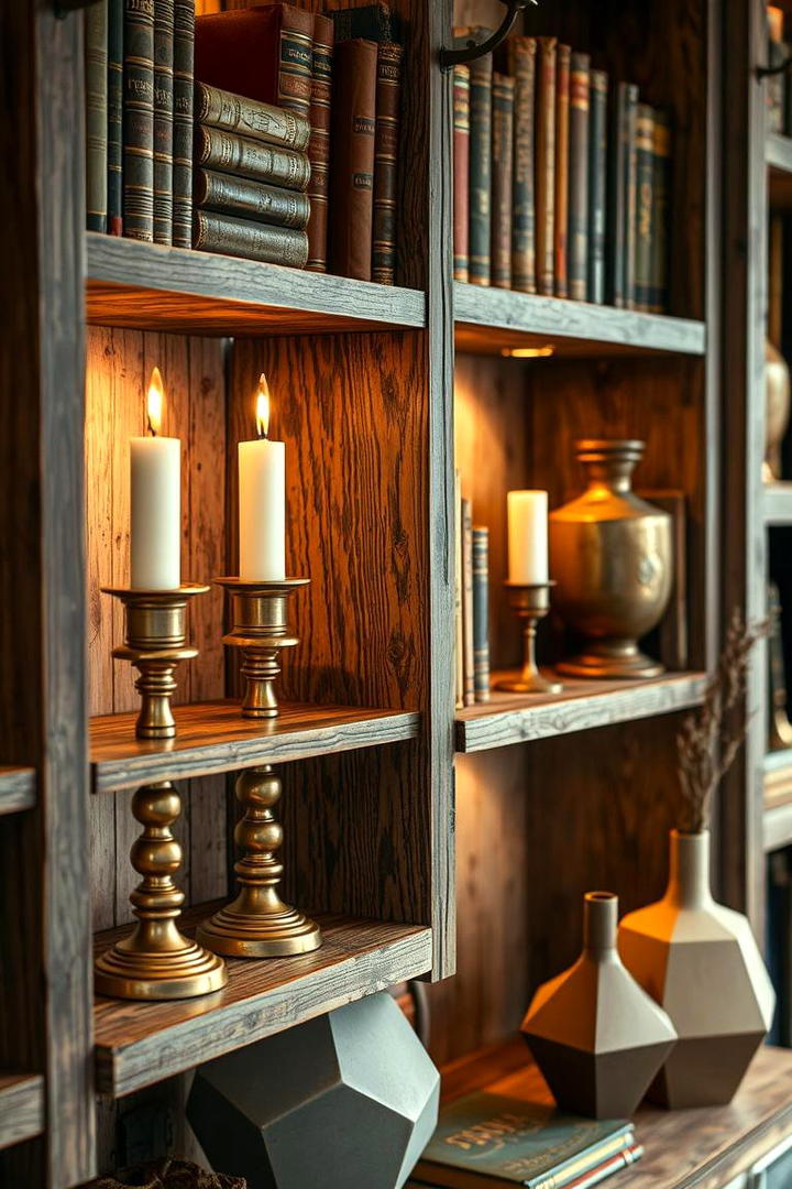 Vintage Charm Display - 30 Bookshelf Decor Ideas