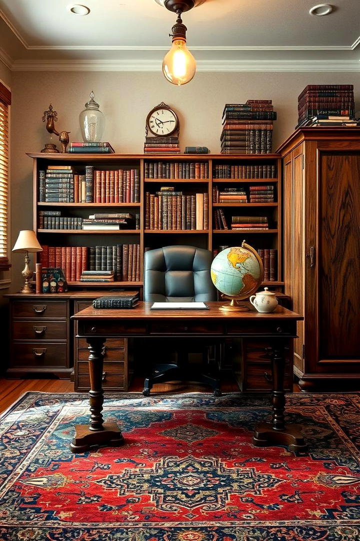 Vintage Charm Office - 21 Home Office Decor Ideas