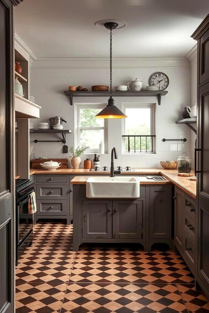 Vintage Charm Revival - 21 Gray Kitchens