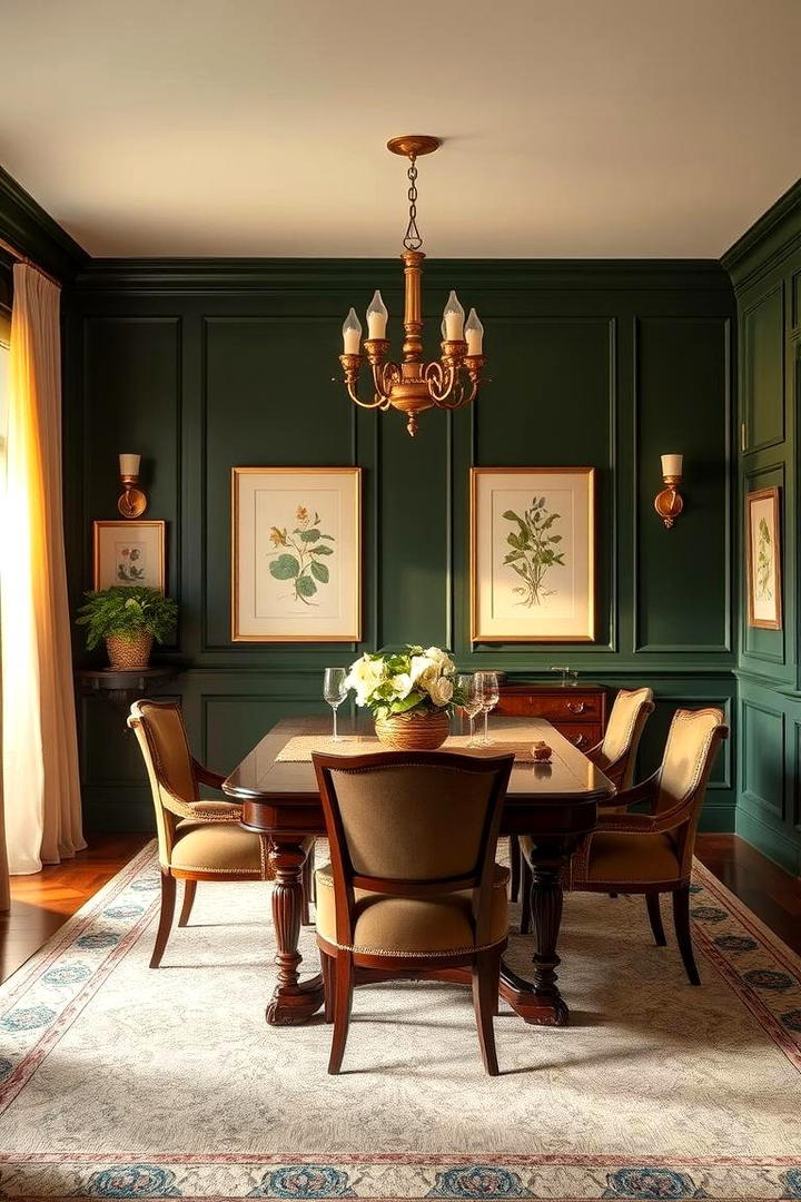 Vintage Charm in Dark Green - 21 Dark Green Accent Wall Ideas