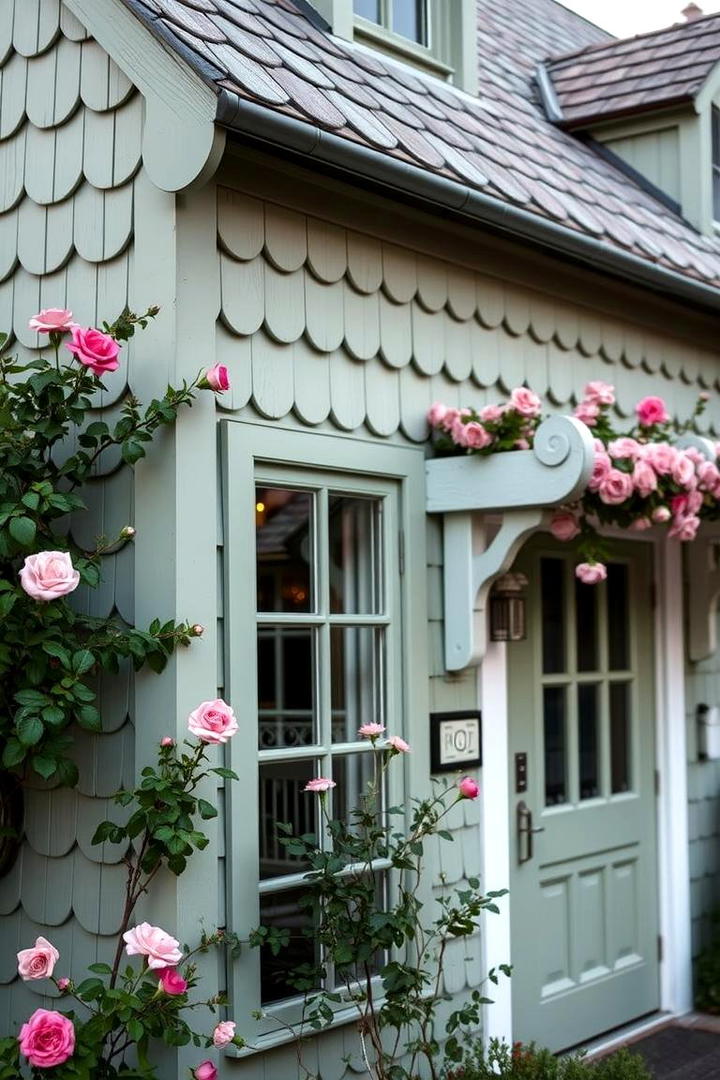 Vintage Charm with Sage Hues - 21 Sage Green House Exterior Ideas