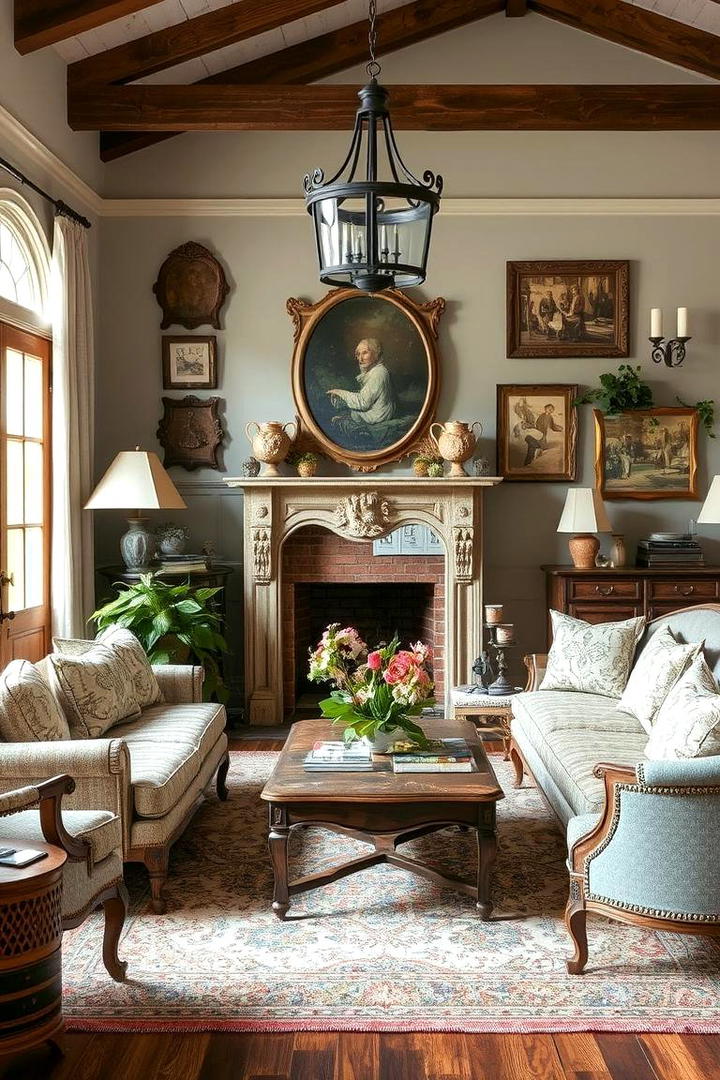 Vintage Charm - 21 French Country Living Room Ideas