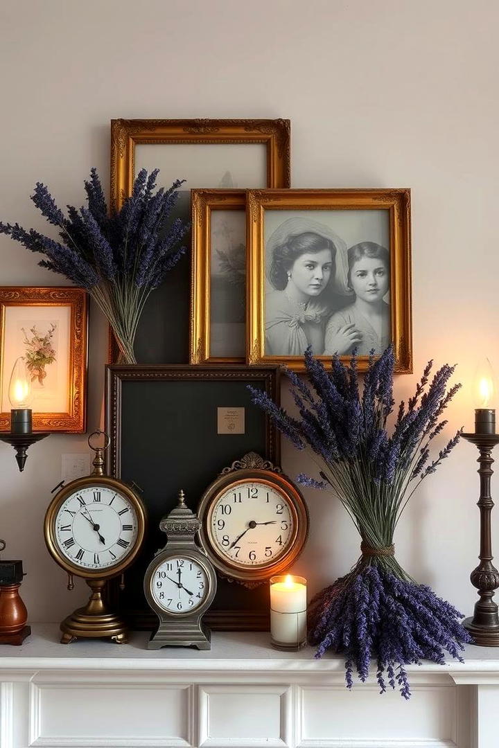 Vintage Chic Display - 30 Spring Mantel Decor Ideas