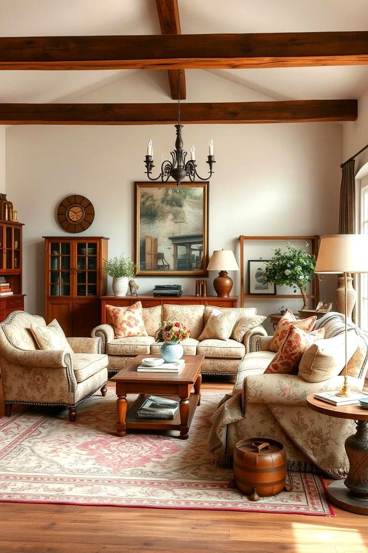 Vintage Country Comfort - 21 Country Living Room Ideas