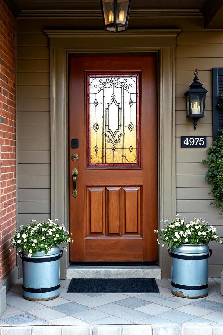 Vintage Door Feature - 21 Small Porch Ideas