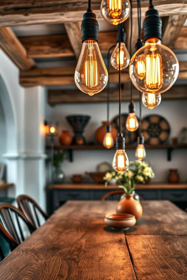 Vintage Edison Bulb - 21 Dining Room Lighting Ideas