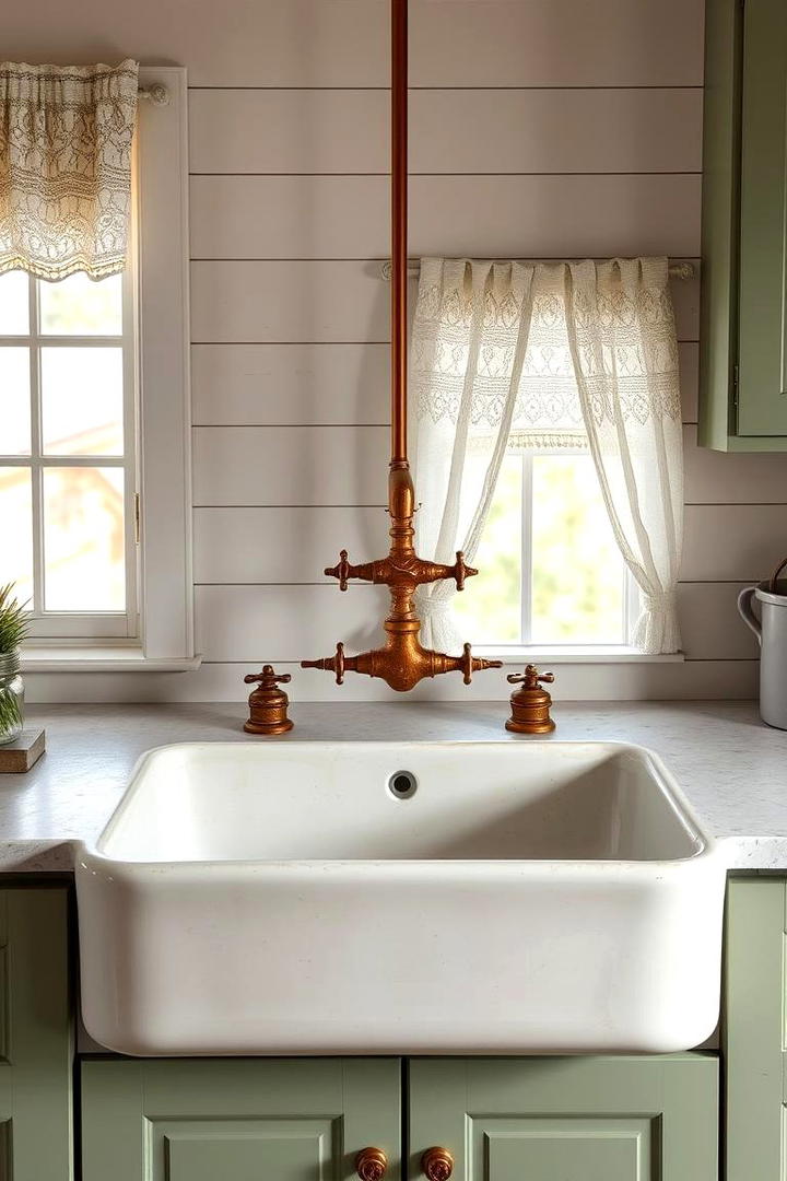 Vintage Farmhouse Sink - 21 Country Bathroom Ideas