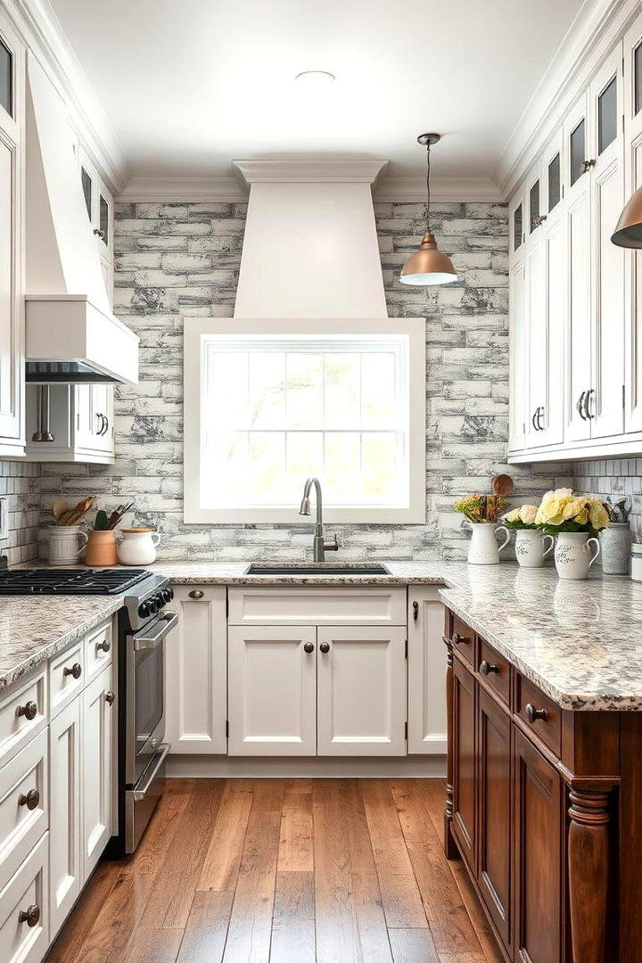 Vintage Farmhouse Style - 21 Backsplash Ideas for White Cabinets and Granite Countertops